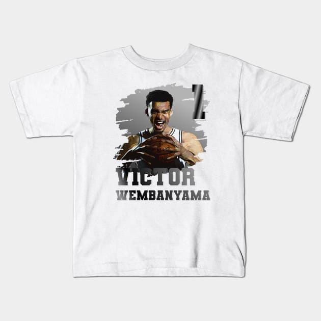 Victor Wembanyama || Basketball | 1 Kids T-Shirt by Aloenalone